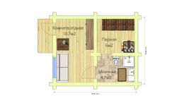 План бани 6 х 6