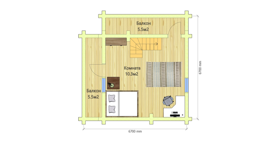 План мансарды бани #70