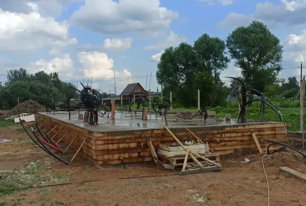 #1376 устройство фундамента бани в июле 2023