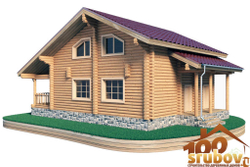 Сруб с мансардой #491