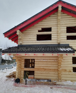 сруб #1402 зимой 2024 года
