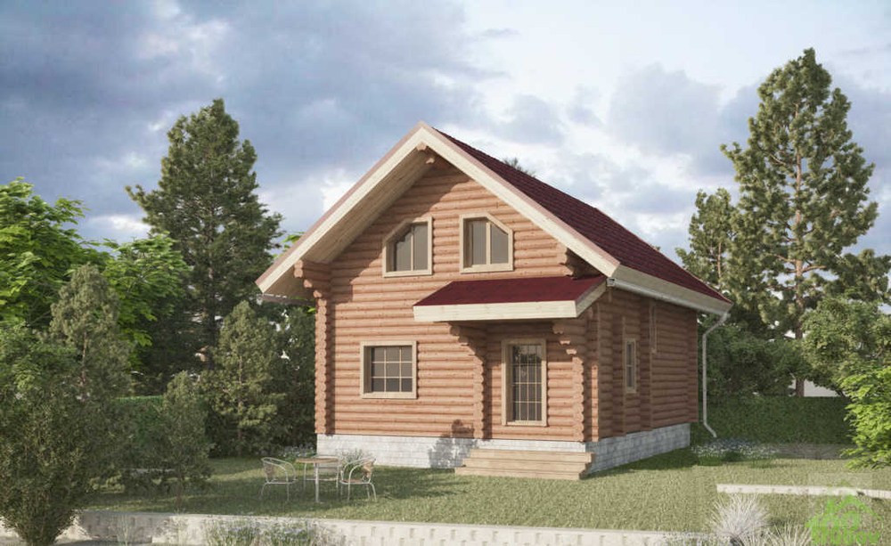 Проект 7 х 10 дом из бревна #677