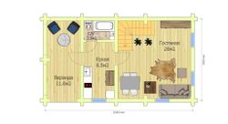 План первого этажа по проекту 6 х 10 #395