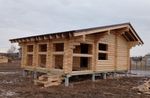 Баня #1137 из оцилиндрованного бревна 220мм
