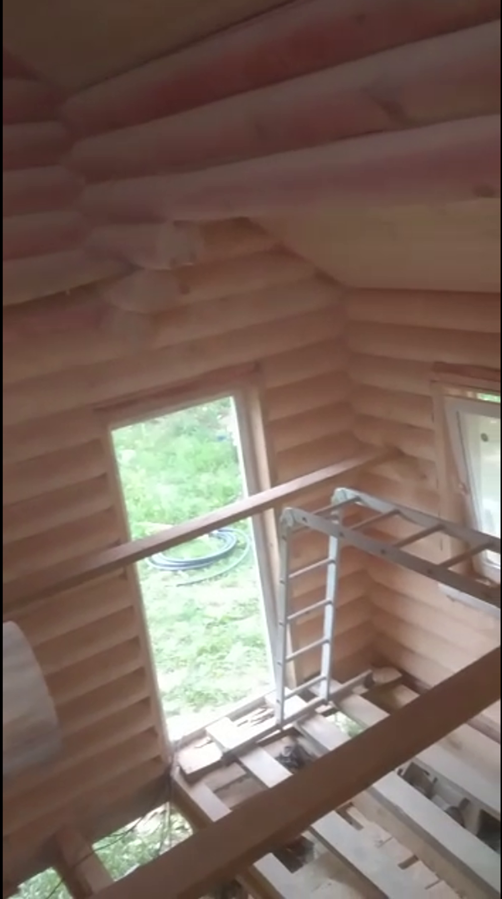 продолжаем отделку сруба бани со вторым светом #1028/981