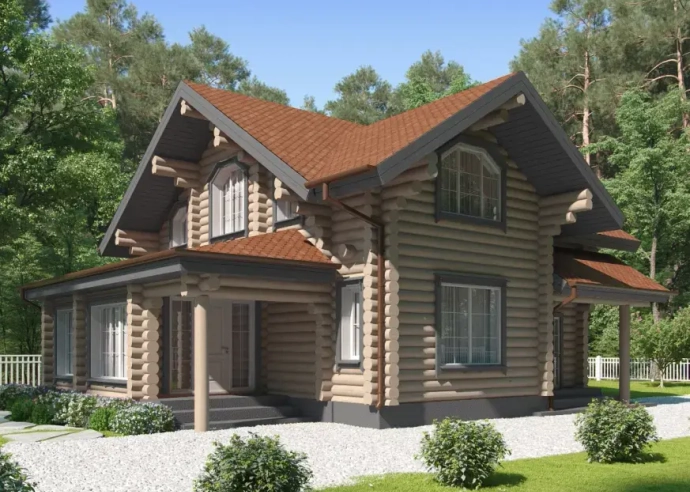 Дома 10х12 из бревна: образец в Отраде