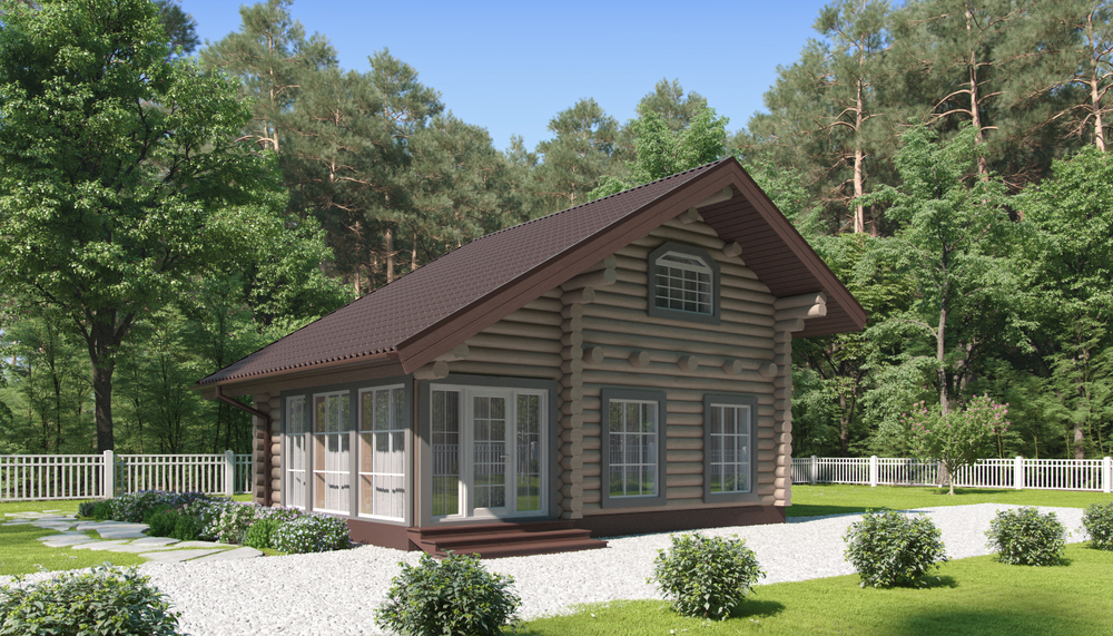 Из бруса и бревна с баней 6 х 9 от компании 100срубов