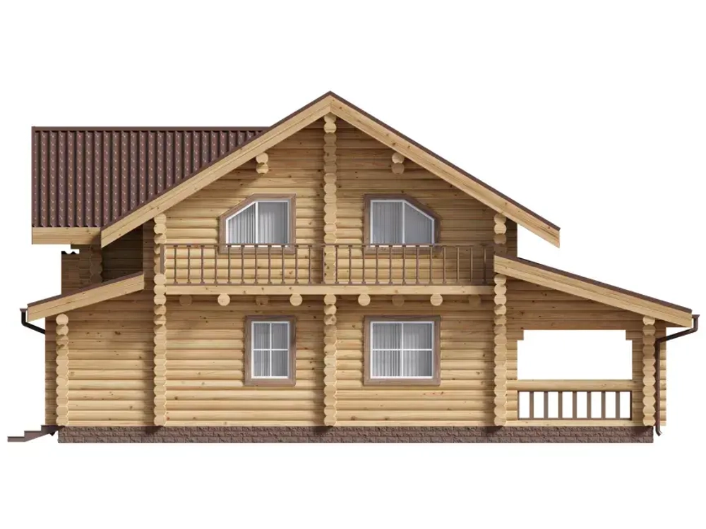 Современный дом: 6 спален и веранда