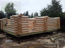 Срубы под усадку и под ключ | бани из бревна по проекту 778