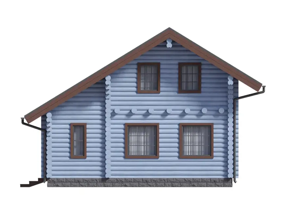 Дом 9 х 9 с мансардой из бревна