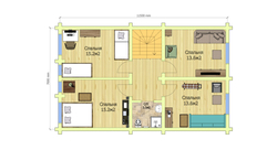 Деревянные дома с мансардой, балконом и террасой в скандинавском стиле