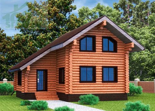 Срубы-дома с мансардой из бревна