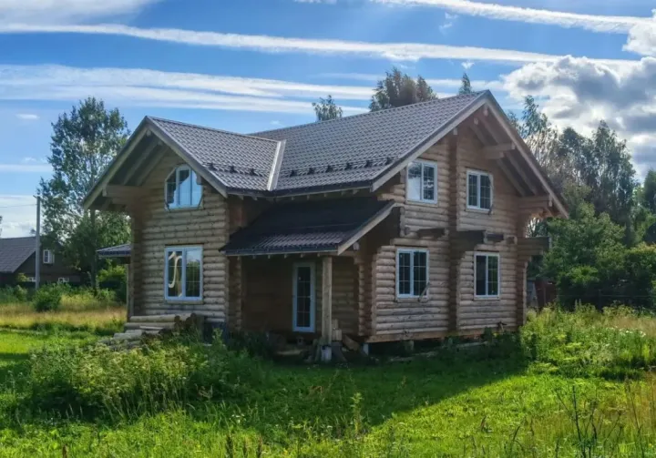 Дом 1463 из бревна в июле 2026