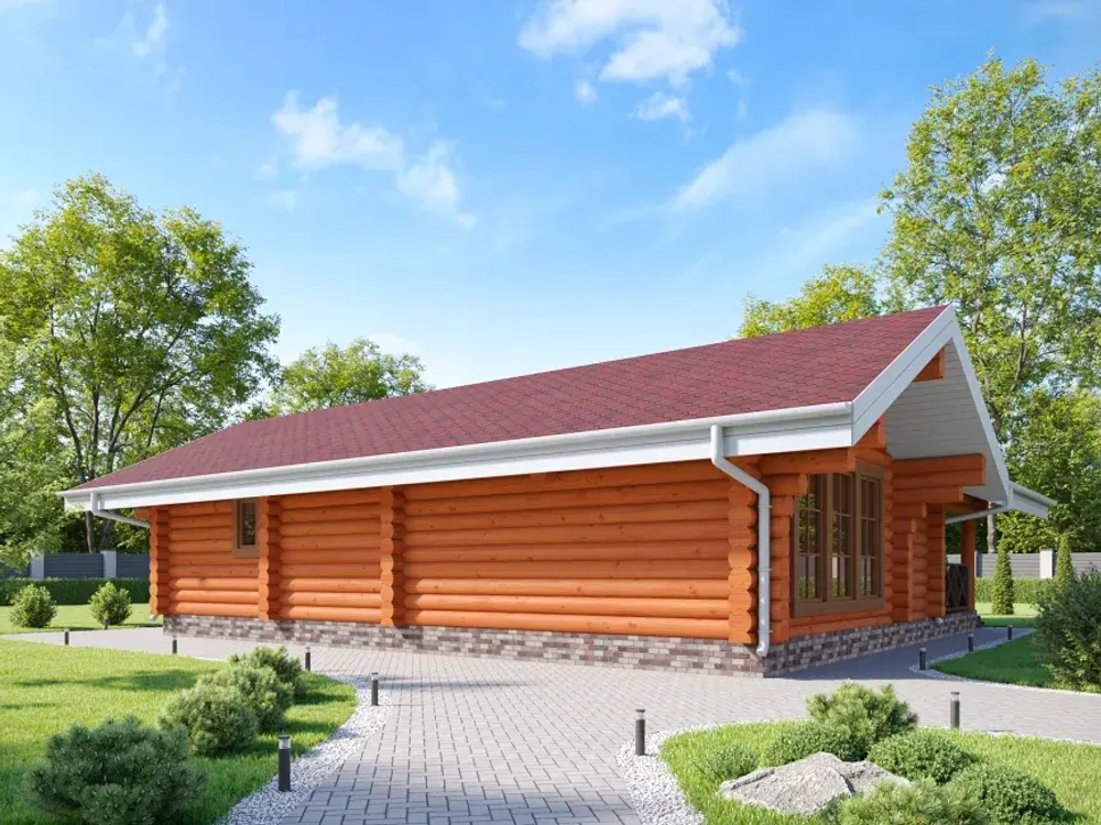 Дом-баня из бревна сруба