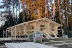 Бани-дома из оцилиндрованного бревна 1529 в марте 2025