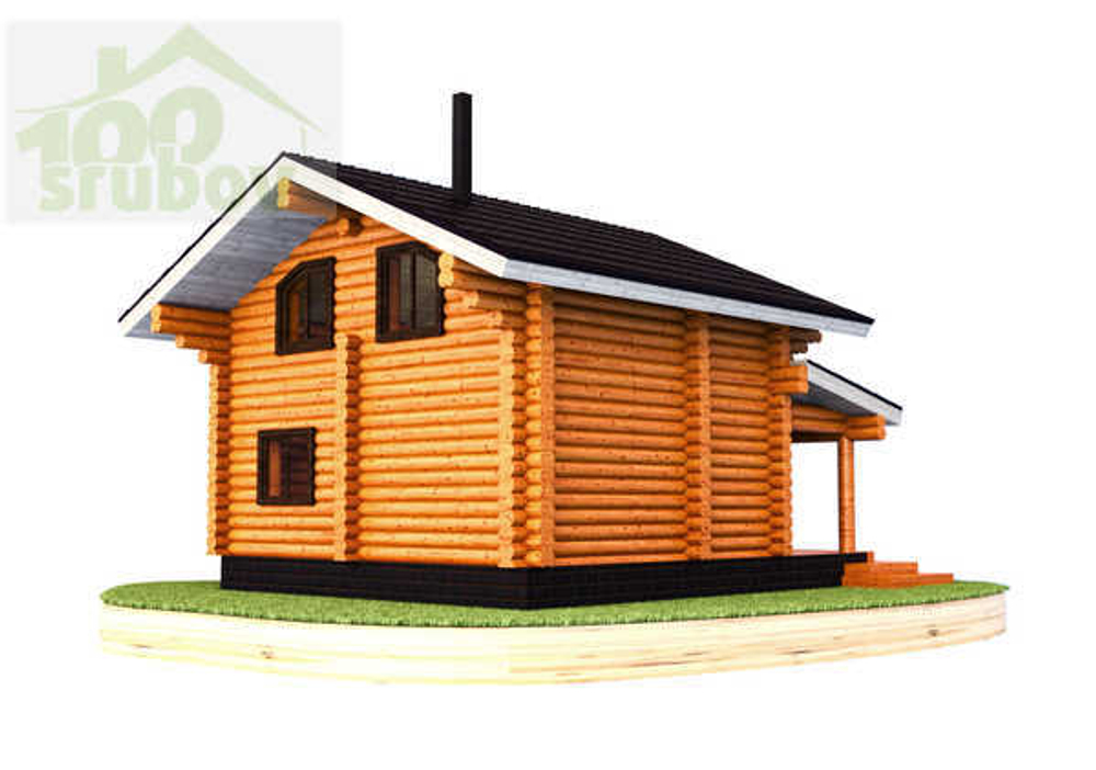 Дома из бревна с парной по проекту #971