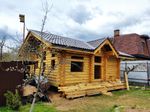 Срубы одноэтажных бань из бруса и бревна оцилиндрованного, апрель 2025