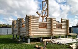 Строительство дома 1548 из бревна 260мм в сентябре 2025