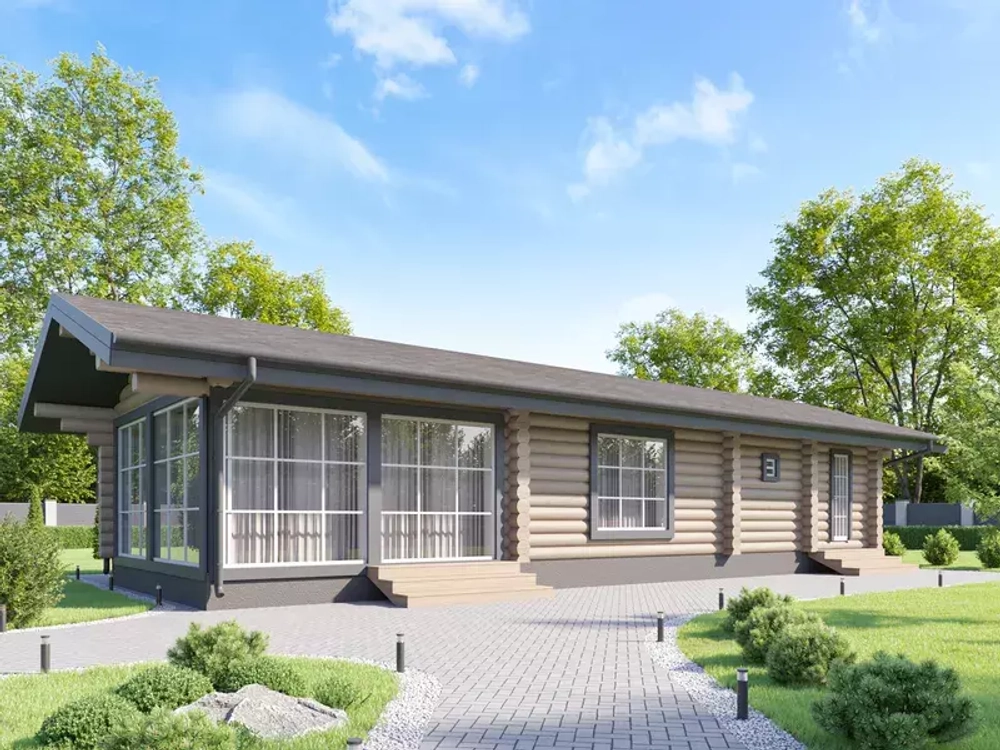 Бани деревянные одноэтажные из бревна