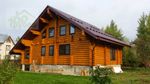 Дома из оцилиндрованного бревна в стиле шале 200 м²