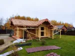 октябрь 2022, монтаж металлочерепицы бани #1297