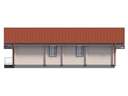 Одноэтажный дом из бруса 10х12: 3 спальни