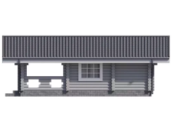 Срубы бань с террасой и комнатой отдыха