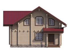 Современные дома из оцилиндрованного бревна сруба