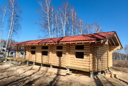 Март 2025 года: сборка дома 1506 в бревне 260 мм