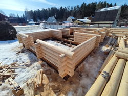 #1436 сборка сруба в марте 2024