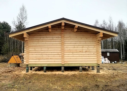 Сборка сруба 1489 в бревне 220 мм. Январь 2025 года.