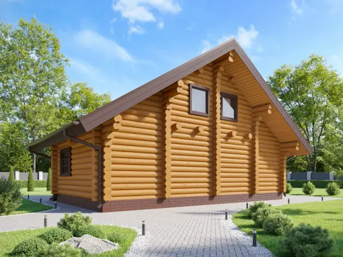 Дачный деревянный дом 6 х 10 с парной 2