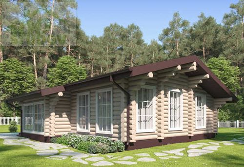 Одноэтажный дом-сруб 10 х 10