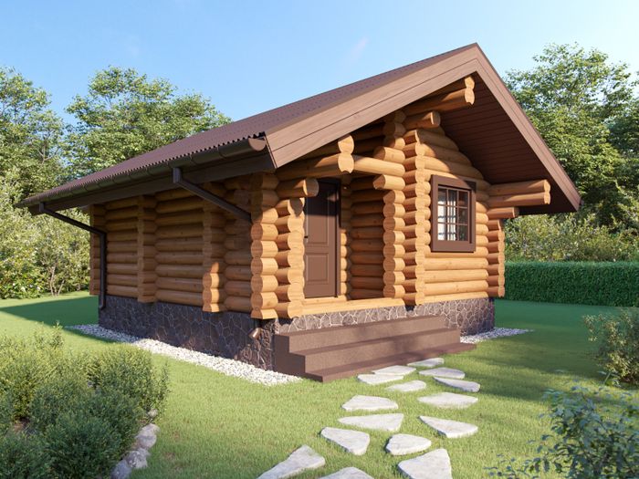 Срубы бань с крыльцом 6 на 6 1