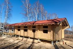 Март 2025 года: сборка дома 1506 в бревне 260 мм