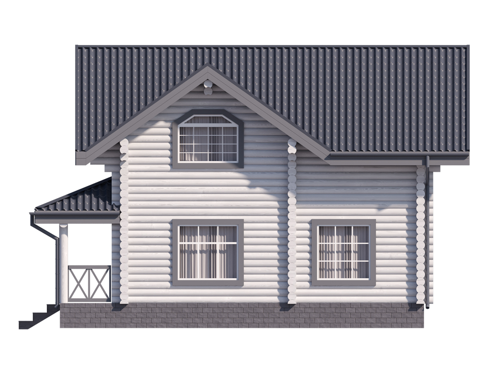 Дома 8х10 из бревна оцилиндрованного цена