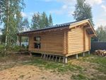 #1270 сборка бани из бревна 220 мм в июле-августе 2022 под металлочерепицу