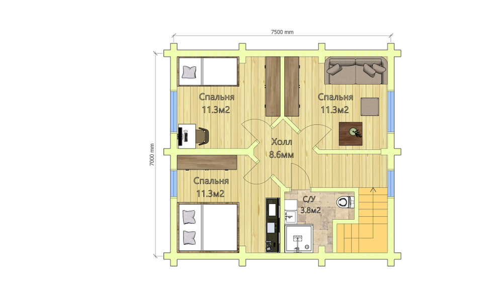 План мансарды #704