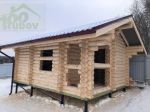 #1087 собран под металлочерепицу, вариант входа, ступени
