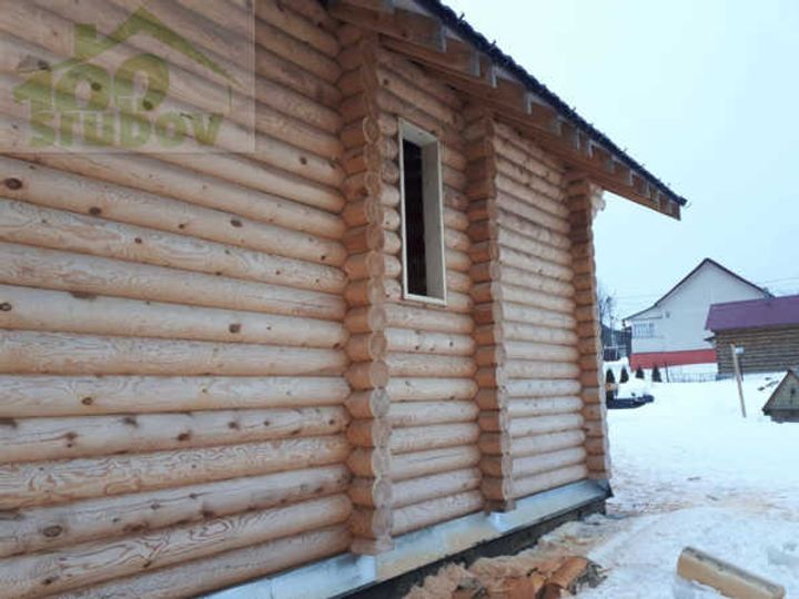 окосячка проемов в доме из бревна 260 мм #879