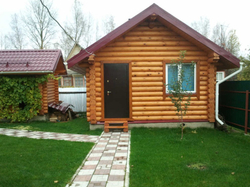 Баня из оцилиндрованного бревна 5х6 #169 фото