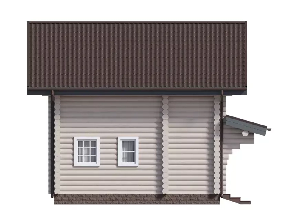 Гостевые или дачные дома-срубы с мансардой