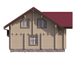 Современные дома из оцилиндрованного бревна сруба