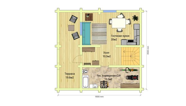 План первого этажа #544