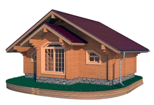 Баня с эркером 8 х 8