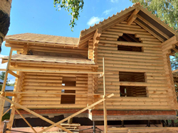 Бревно 280мм, сборка сруба в июне 2022 #1190