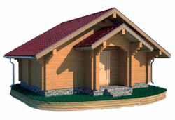 Дом из бруса 8 х8 с эркером