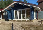 беседка #1243 из оцилиндрованного бревна, август 2023