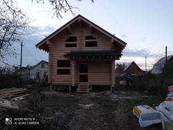 дом по проекту #1187 собран под металлочерепицу