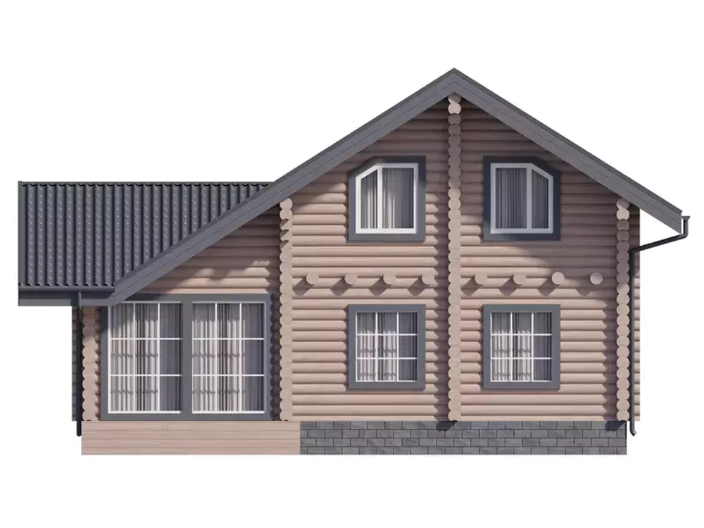 Дома с мансардой, парной и просторной верандой